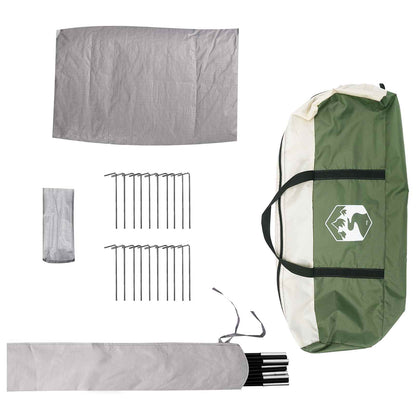 Tipi Tent with Roof Green 6-Person Polyester and Steel