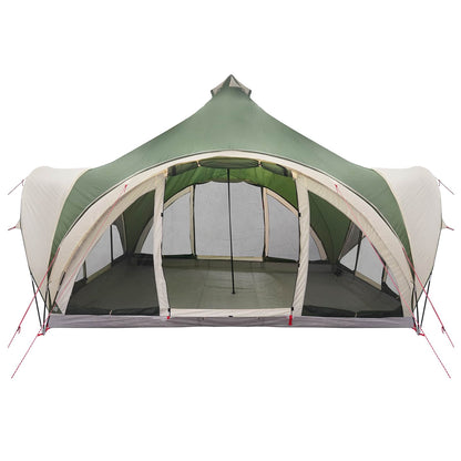 Tipi Tent with Roof Green 6-Person Polyester and Steel