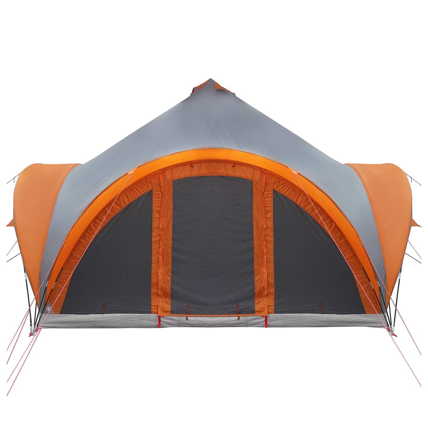 Tipi Tent Grey and Orange 6-Person Polyester and Steel