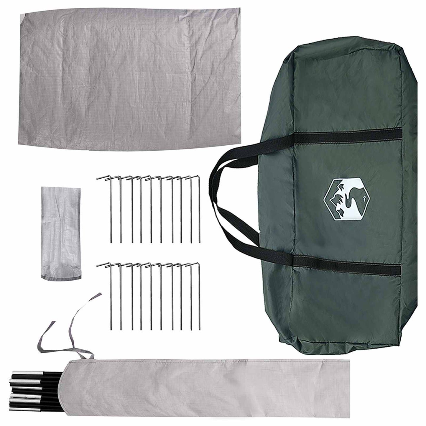 Tipi Tent with Roof Army green 6-Person Polyester and Steel