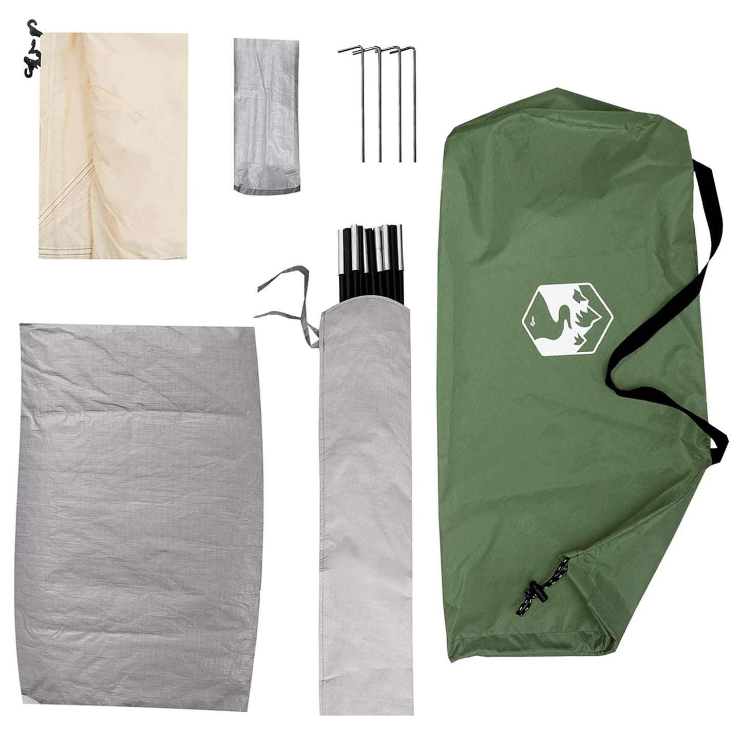 Camping Tent with Roof with Air Vent Green 190 x 140 x 105 cm