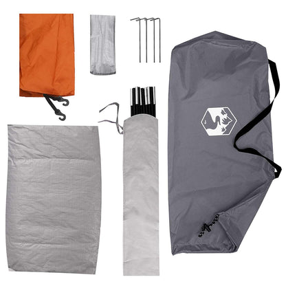 Camping Tent with Roof Grey and Orange 190 x 140 x 105 cm