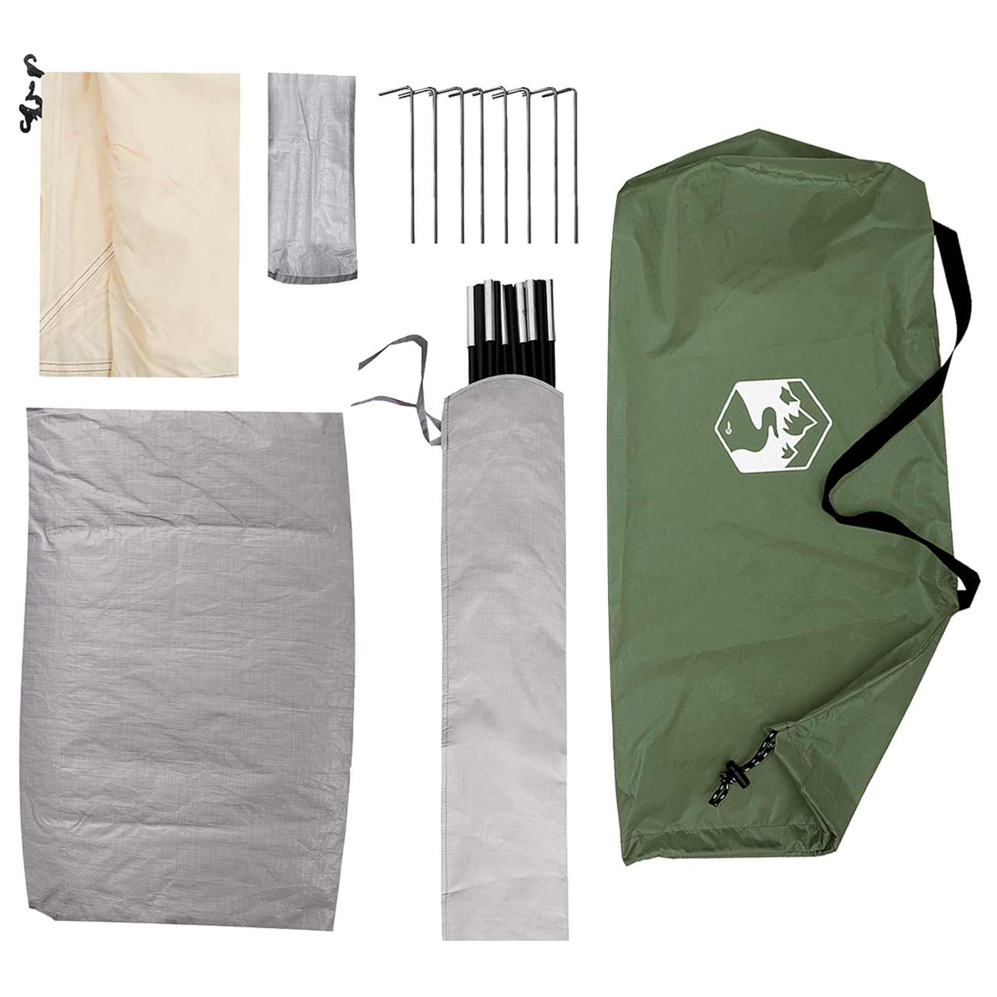 Camping Tent with Roof with Air Vent Green 275 x 215 x 125 cm