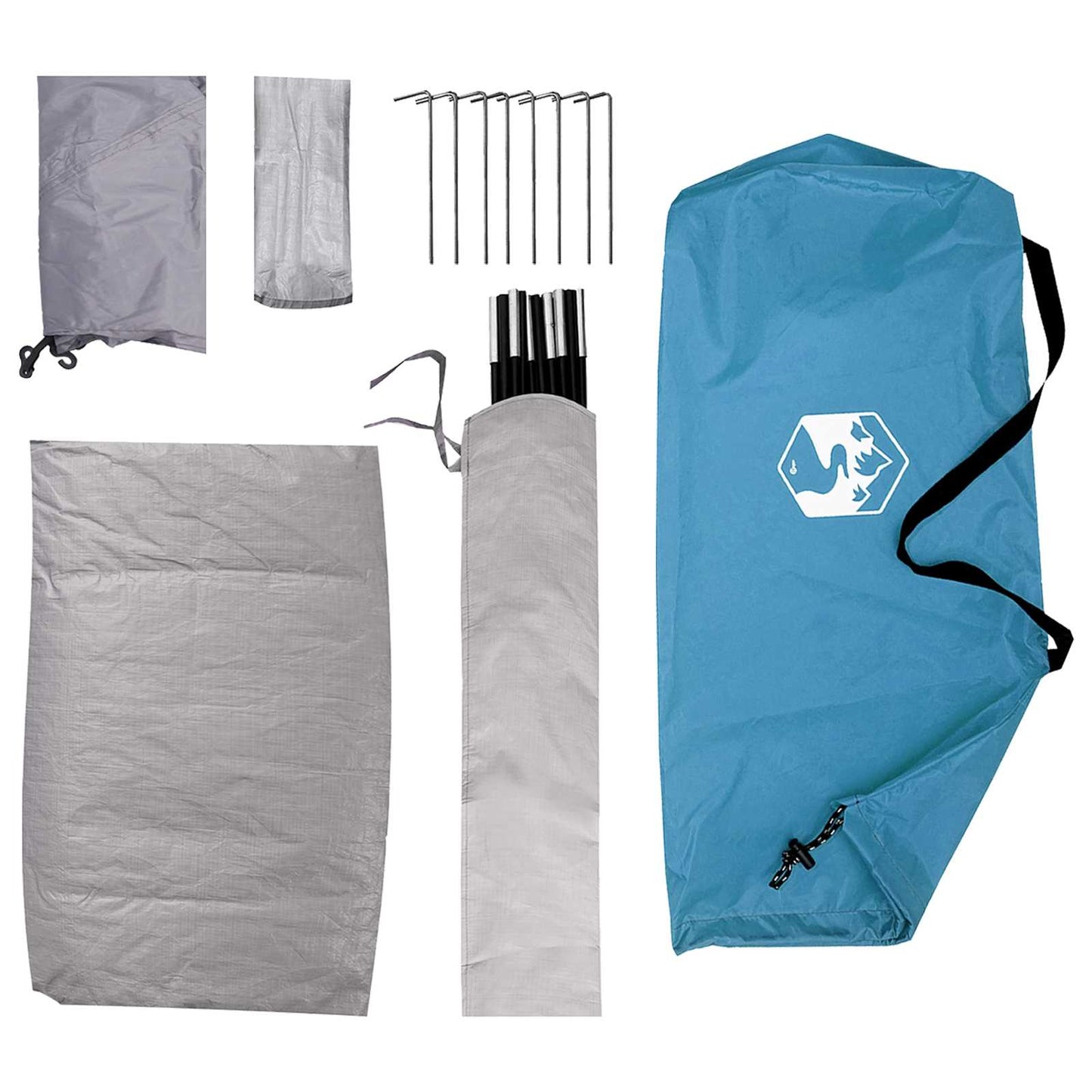 Camping Tent with Roof with Air Vent Blue 275 x 215 x 125 cm