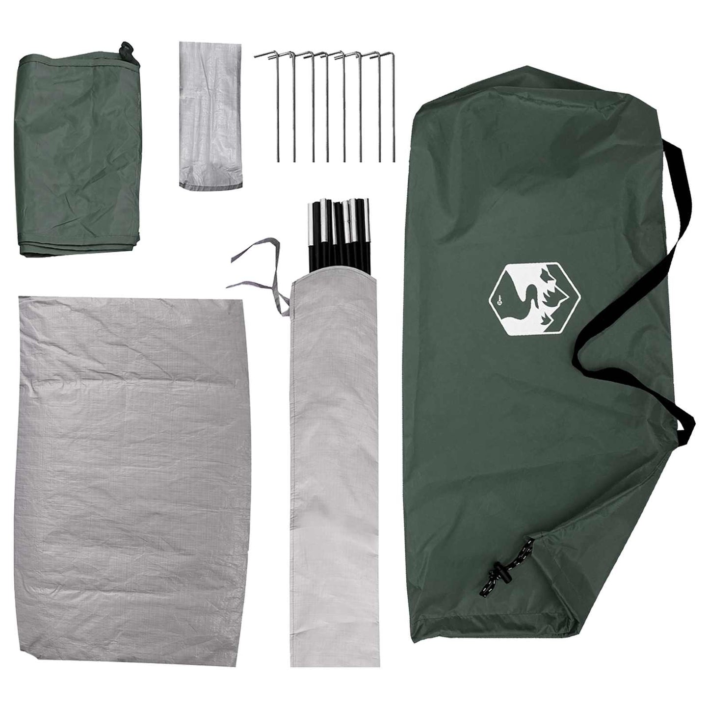 Camping Tent with Roof Army Green 275 x 215 x 125 cm