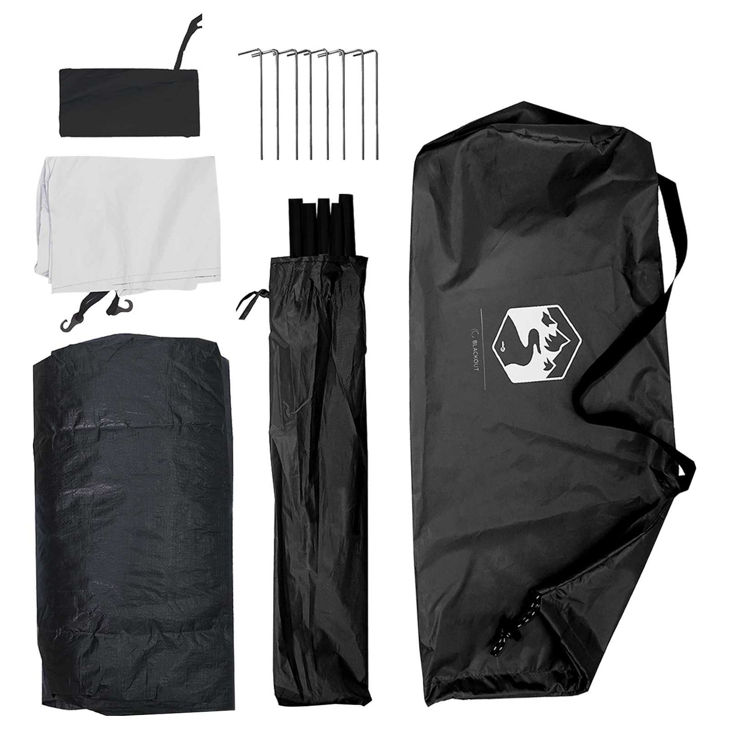 Camping Tent with Roof White Blackout 275 x 215 x 125 cm