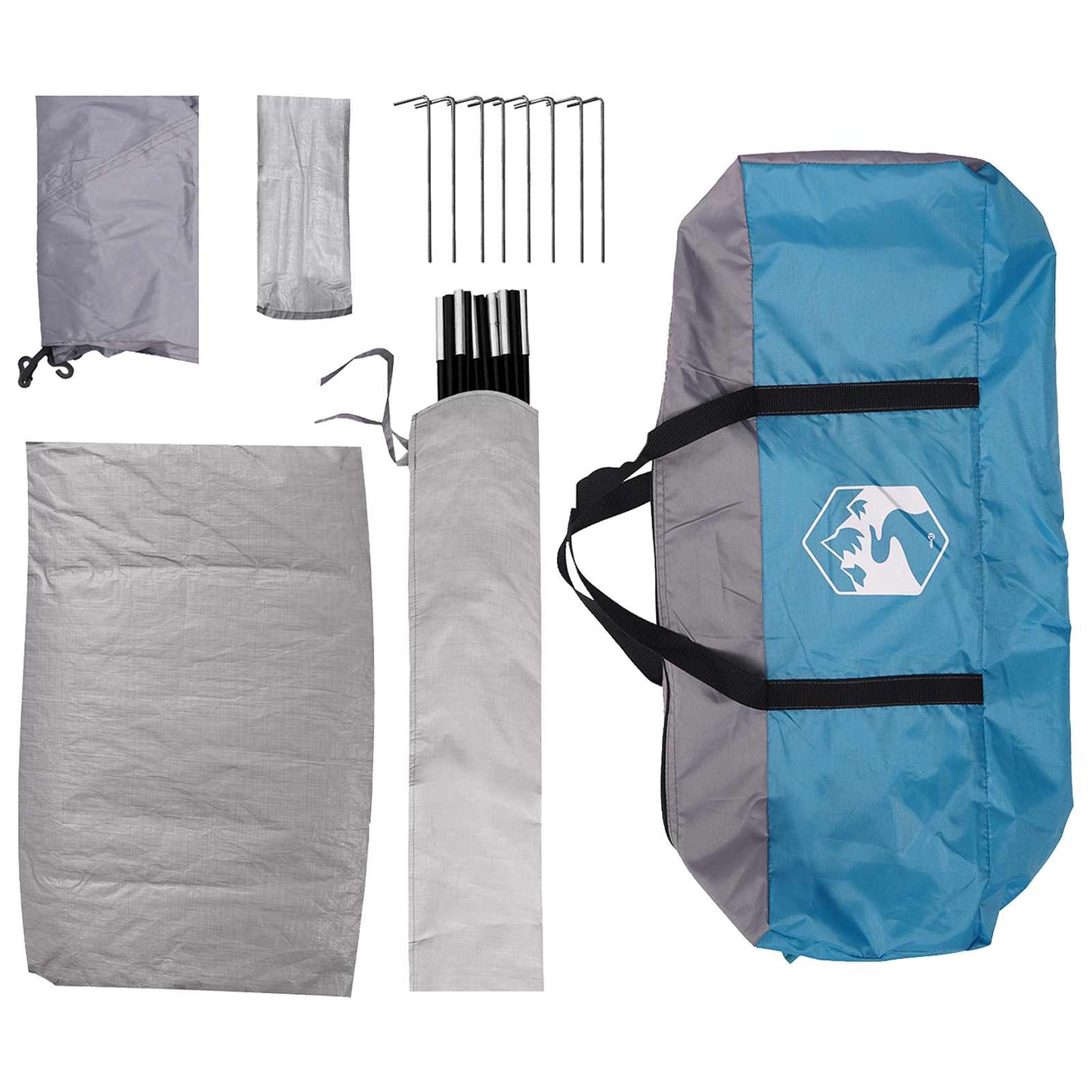 Camping Tent with Roof with Air Vent Blue 335 x 275 x 180 cm