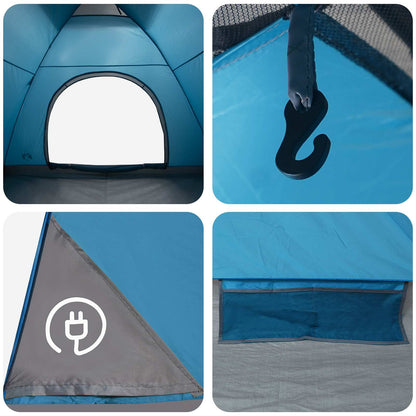 Camping Tent with Roof with Air Vent Blue 335 x 275 x 180 cm
