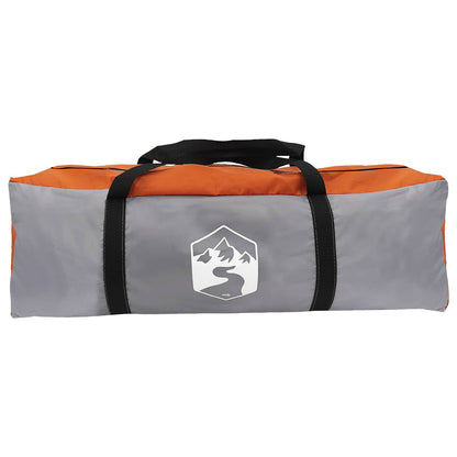 Camping Tent with Roof Grey and Orange 335 x 275 x 180 cm