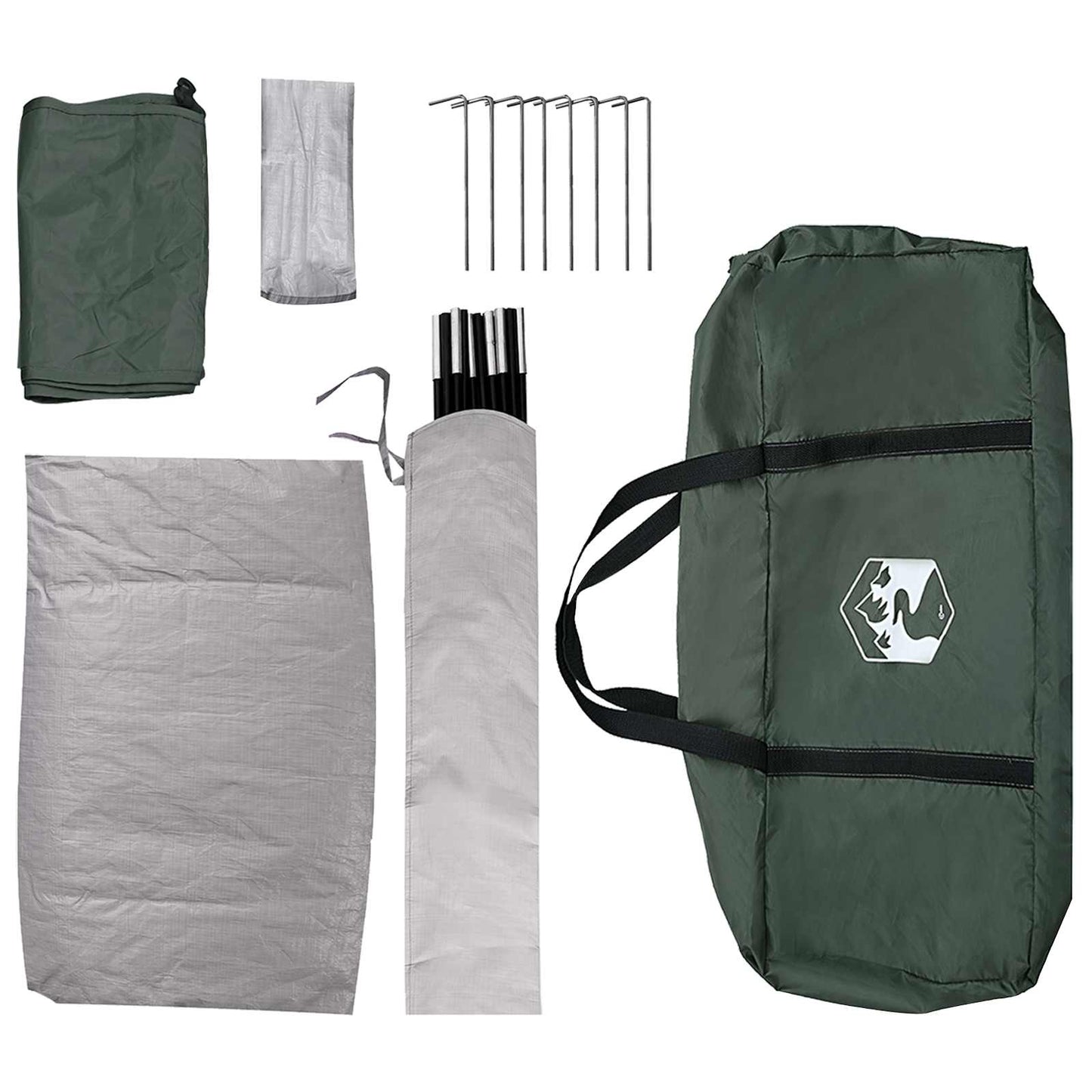 Camping Tent with Roof Army Green 335 x 275 x 180 cm