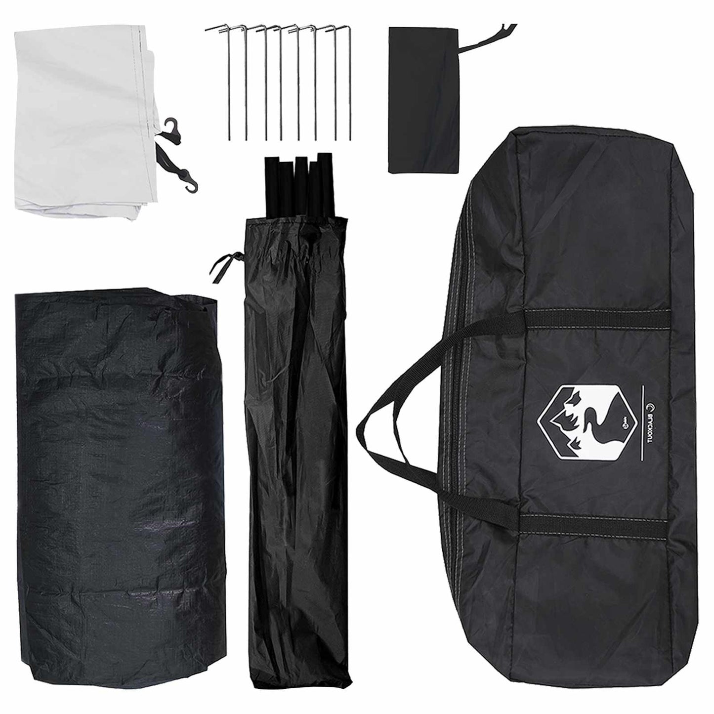 Camping Tent with Roof White Blackout 335 x 275 x 180 cm