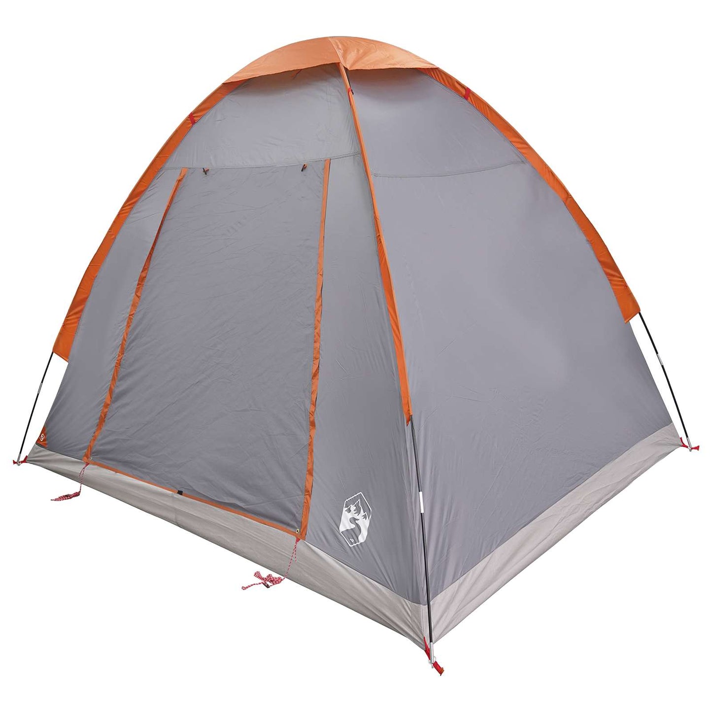 Camping Tent Grey and Orange 2-Person Polyester and Steel