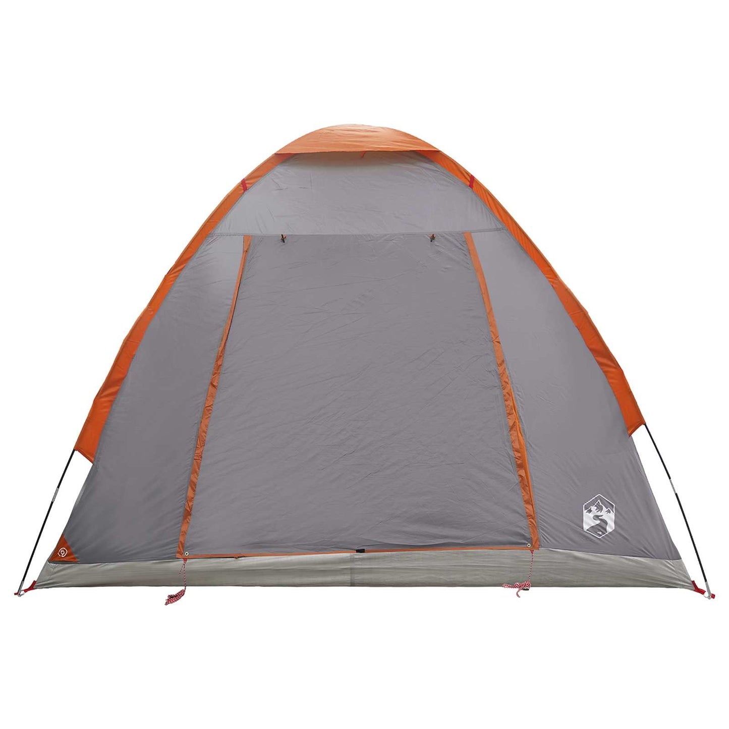 Camping Tent Grey and Orange 2-Person Polyester and Steel
