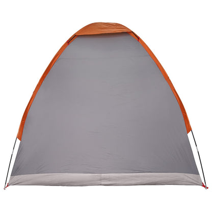 Camping Tent Grey and Orange 2-Person Polyester and Steel