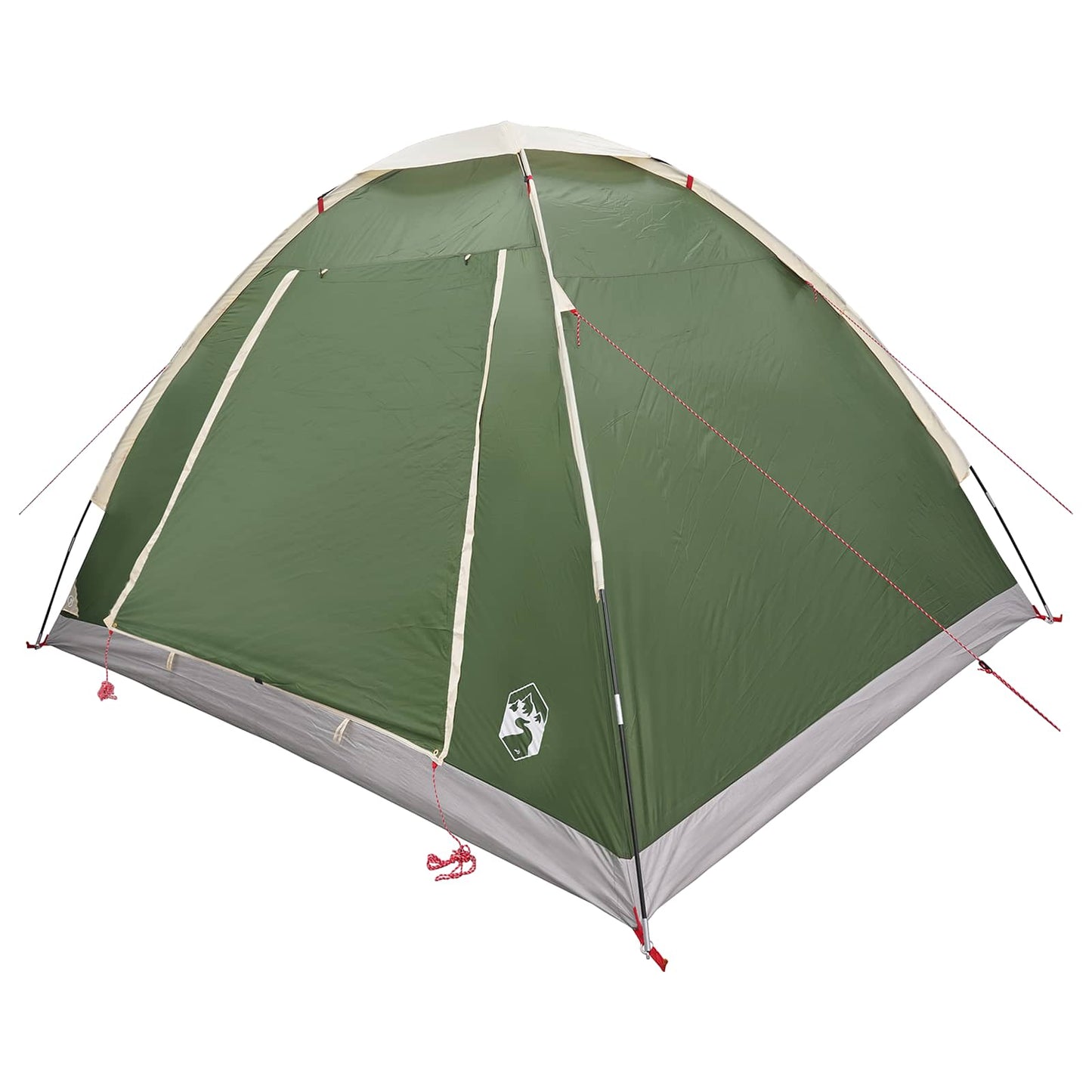 Camping Tent with Roof Green 4-Person Polyester and Steel