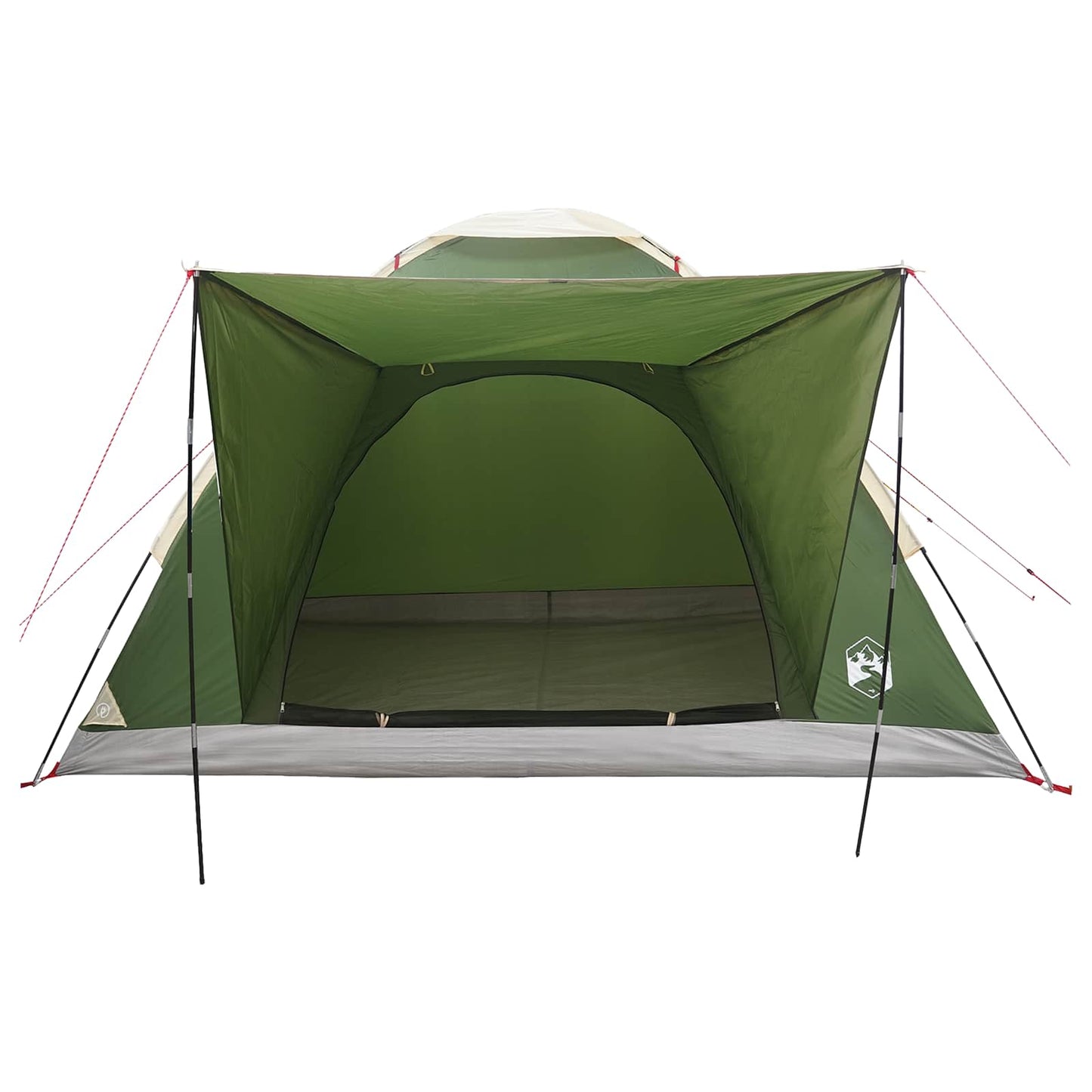 Camping Tent with Roof Green 4-Person Polyester and Steel