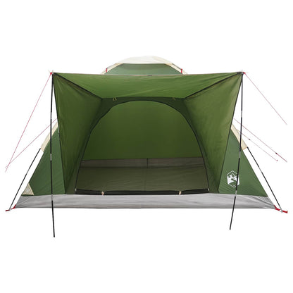 Camping Tent with Roof Green 4-Person Polyester and Steel