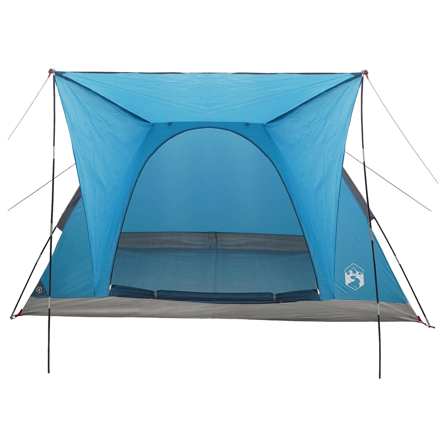 Camping Tent with Roof Blue 4-Person Polyester and Steel
