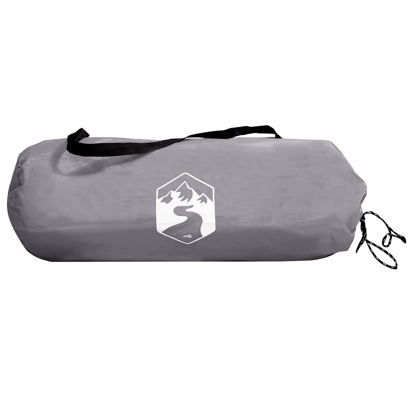 Camping Tent Grey and Orange 4-Person Polyester and Steel