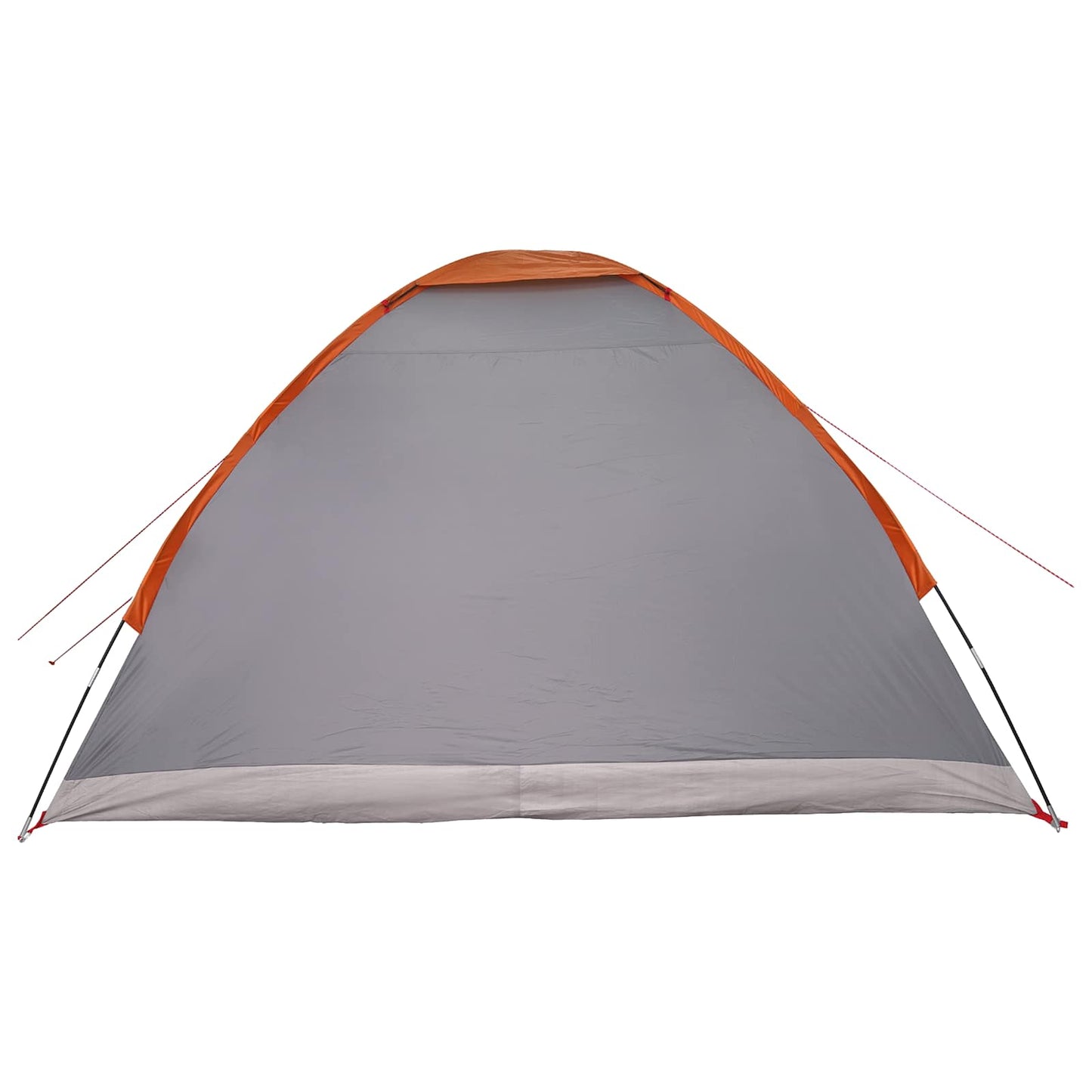 Camping Tent Grey and Orange 4-Person Polyester and Steel