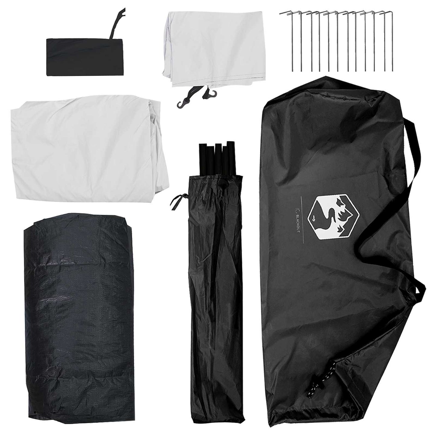Camping Tent with Roof White Blackout 275 x 215 x 125 cm