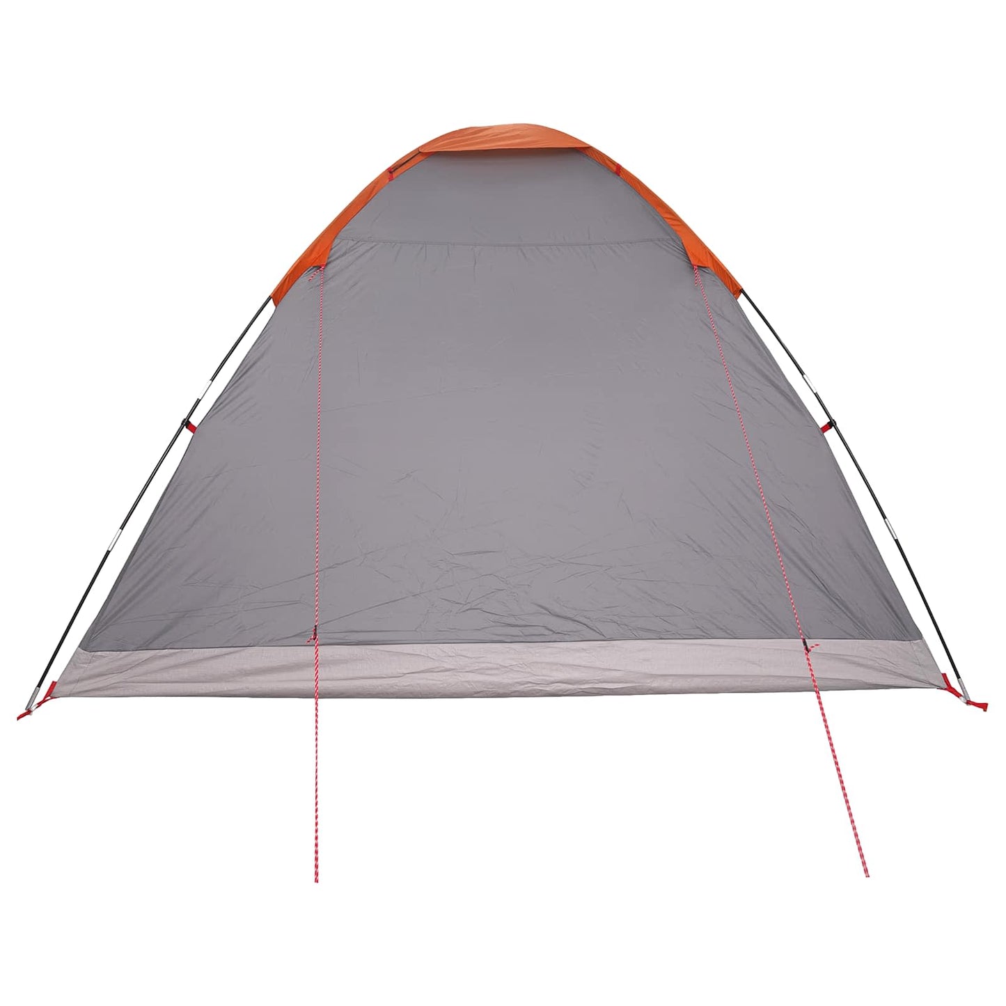 Camping Tent Grey and Orange 6-Person Polyester and Steel