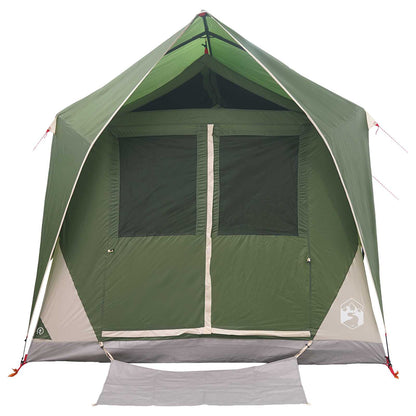 Tunnel Tent with Roof Green 8-Person Polyester and Steel
