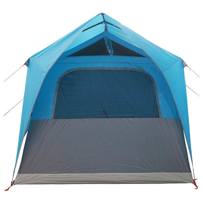 Tunnel Tent with Roof Blue 8-Person Polyester and Steel
