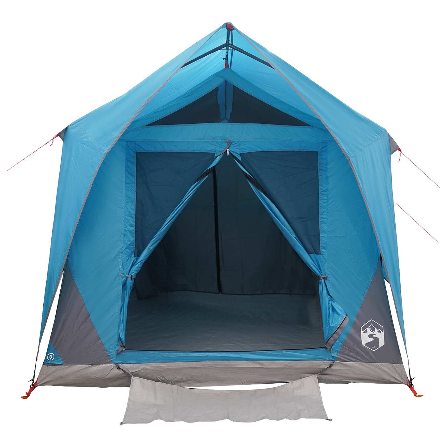 Tunnel Tent with Roof Blue 8-Person Polyester and Steel