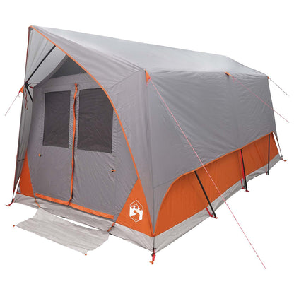 Tunnel Tent Grey and Orange 8-Person Polyester and Steel