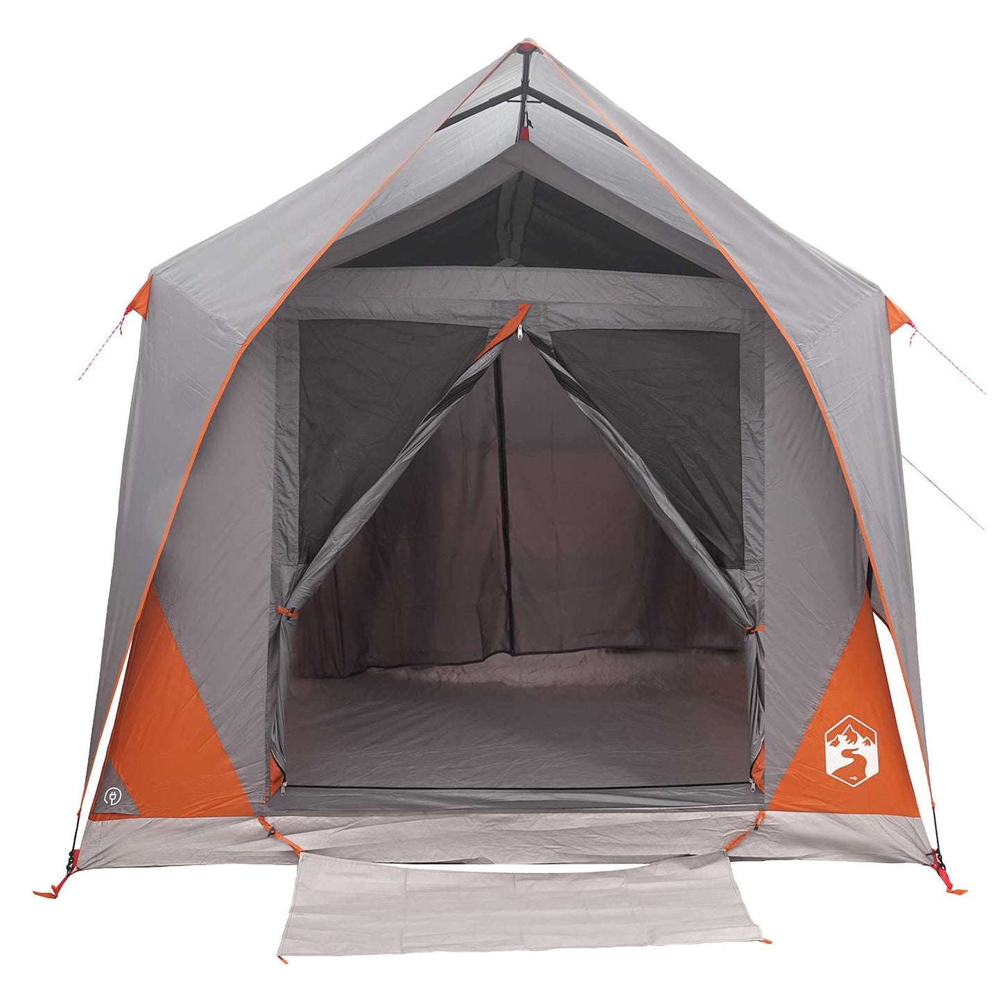 Tunnel Tent Grey and Orange 8-Person Polyester and Steel