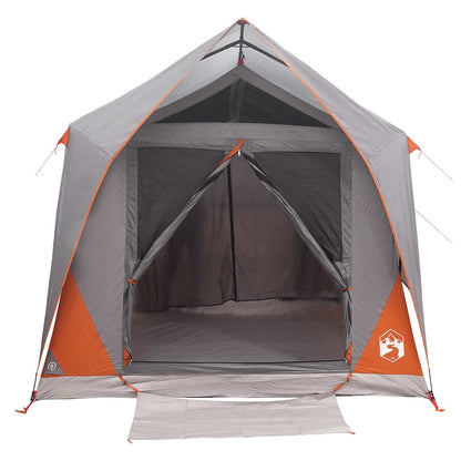 Tunnel Tent Grey and Orange 8-Person Polyester and Steel
