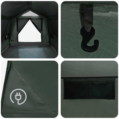 Tunnel Tent with Roof Army green 8-Person Polyester and Steel