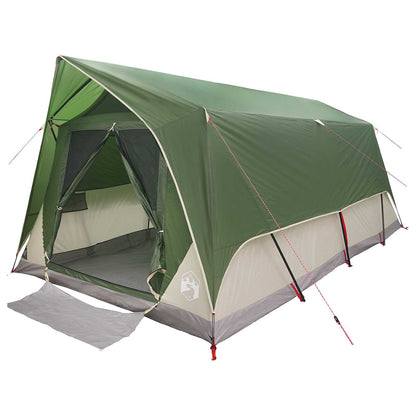Tunnel Tent with Roof Green 10-Person Polyester and Steel