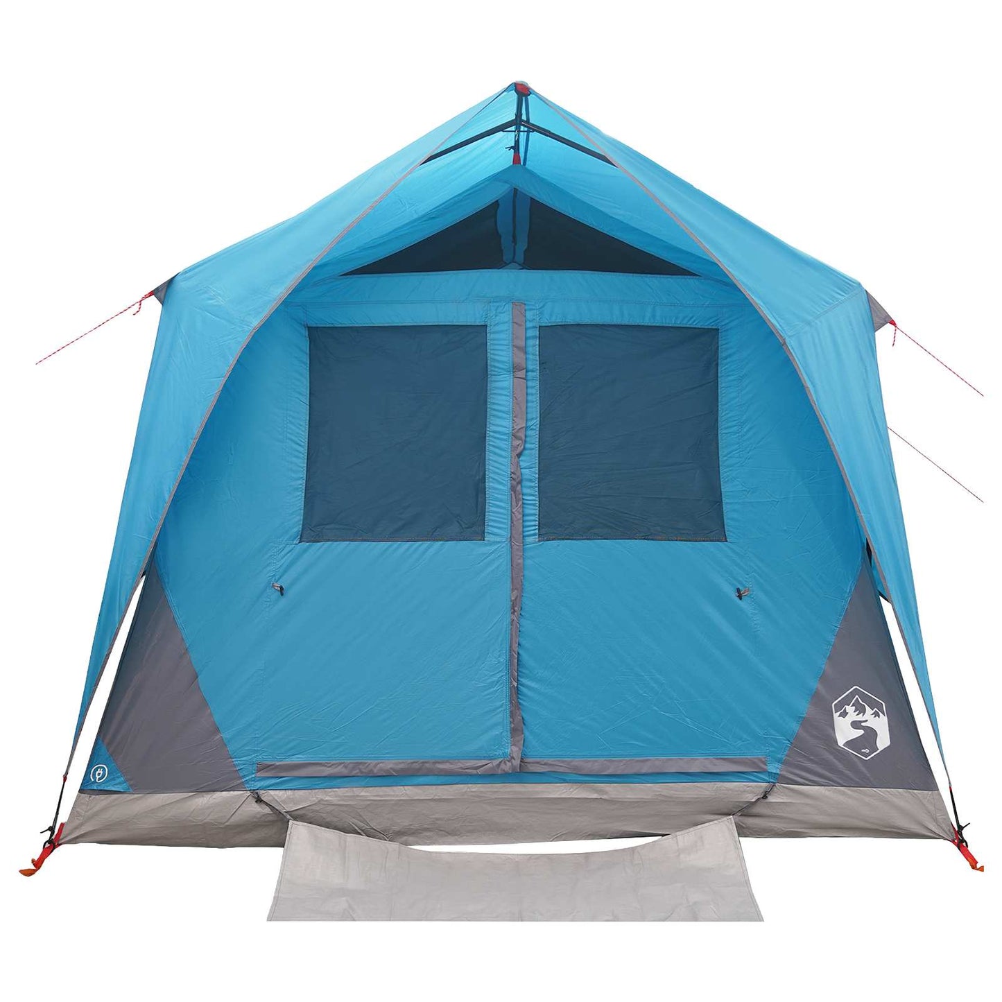 Tunnel Tent with Roof Blue 10-Person Polyester and Steel
