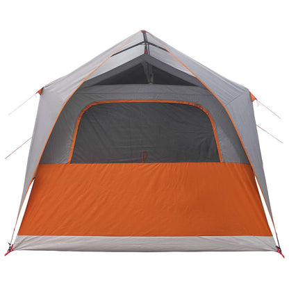 Tunnel Tent Grey and Orange 10-Person Polyester and Steel