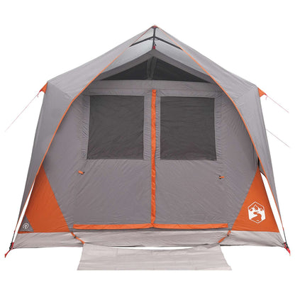 Tunnel Tent Grey and Orange 10-Person Polyester and Steel