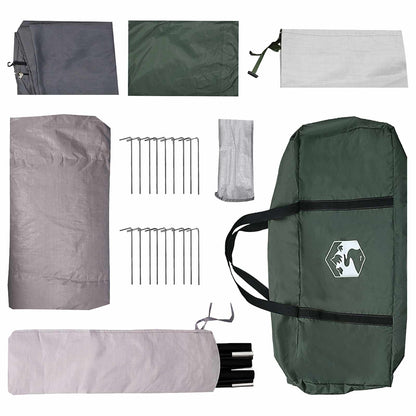Tunnel Tent with Roof Army green 10-Person Polyester and Steel