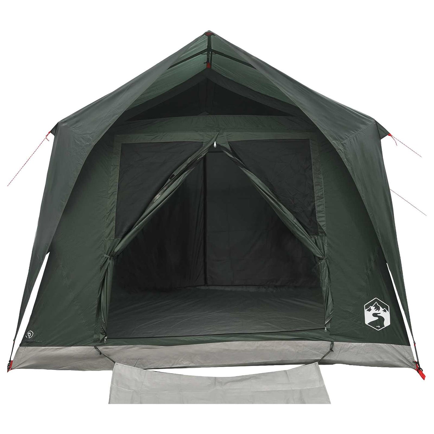 Tunnel Tent with Roof Army green 10-Person Polyester and Steel