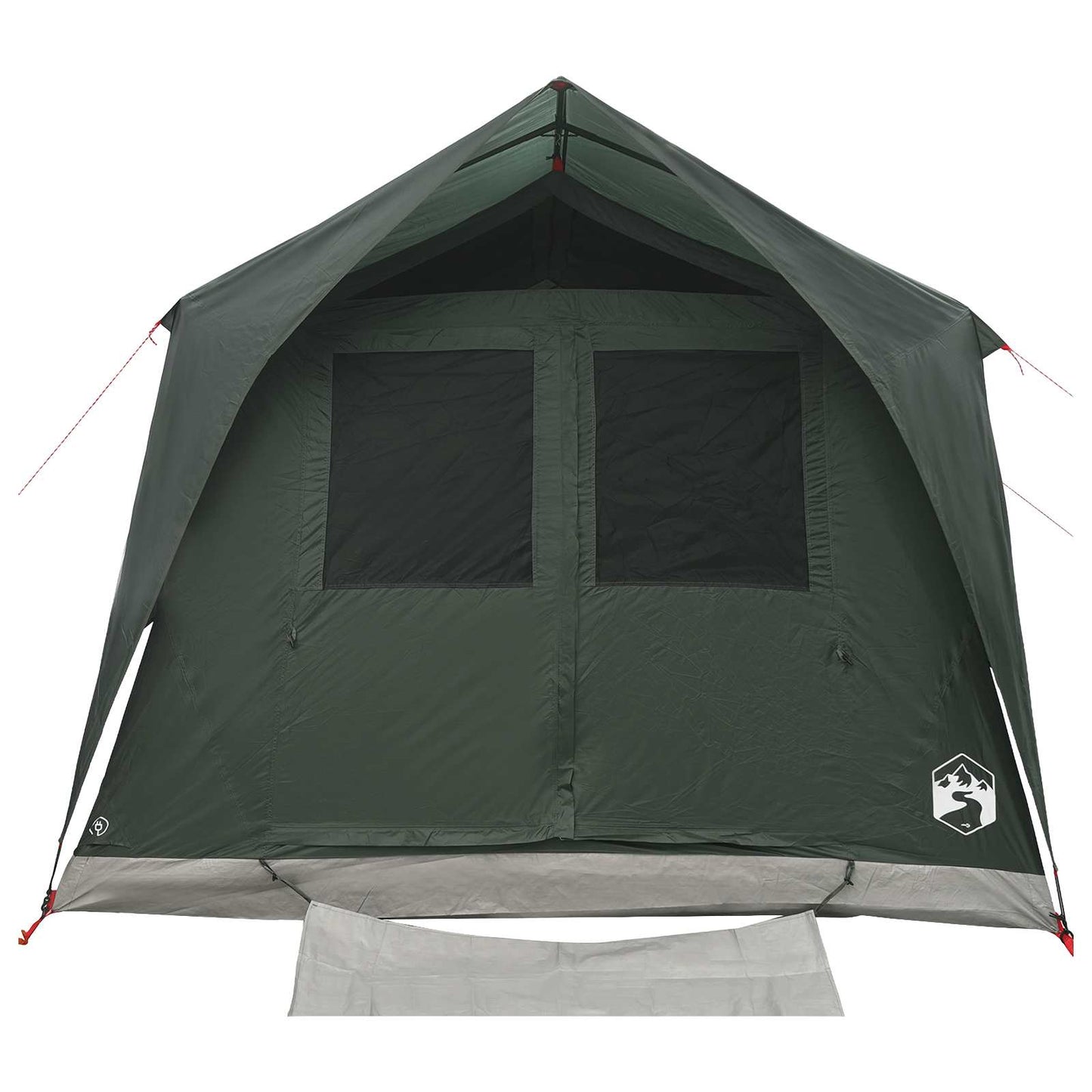 Tunnel Tent with Roof Army green 10-Person Polyester and Steel