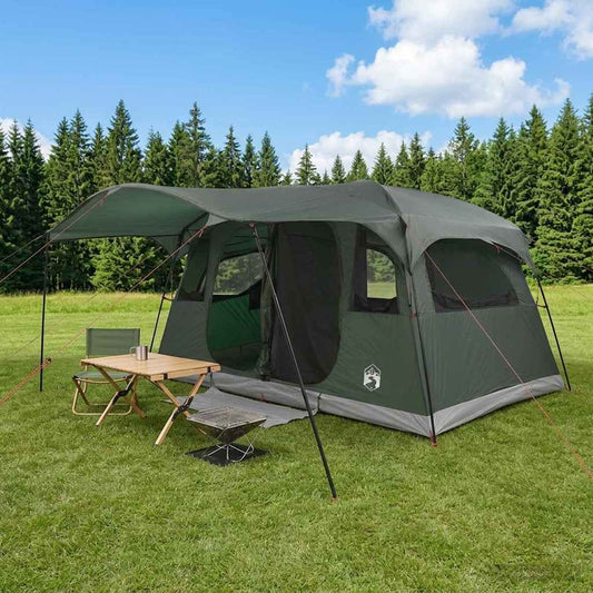 Tunnel Tent Army Green 366 x 244 x 198 cm Polyester and Steel