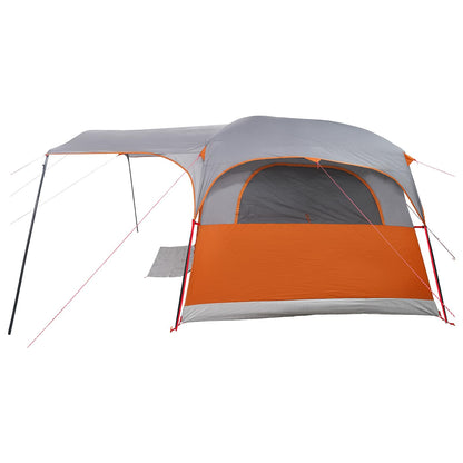 Tunnel Tent with Roof Grey and Orange 427 x 305 x 205 cm