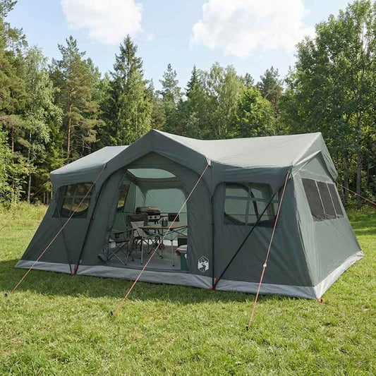 Family Tent Army Green 487 x 340 x 216 cm Polyester and Steel