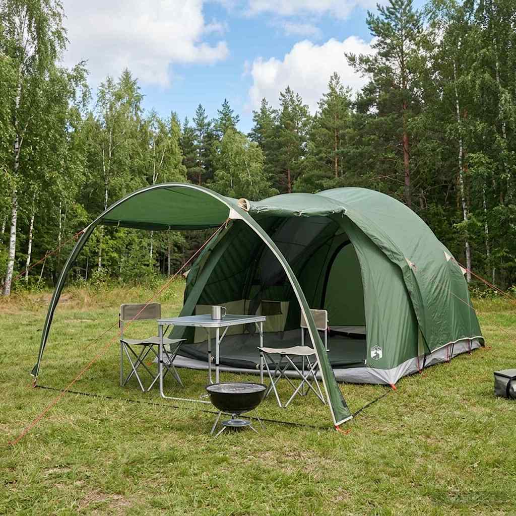 Tunnel Tent Green 370 x 275 x 210 cm Polyester and Steel