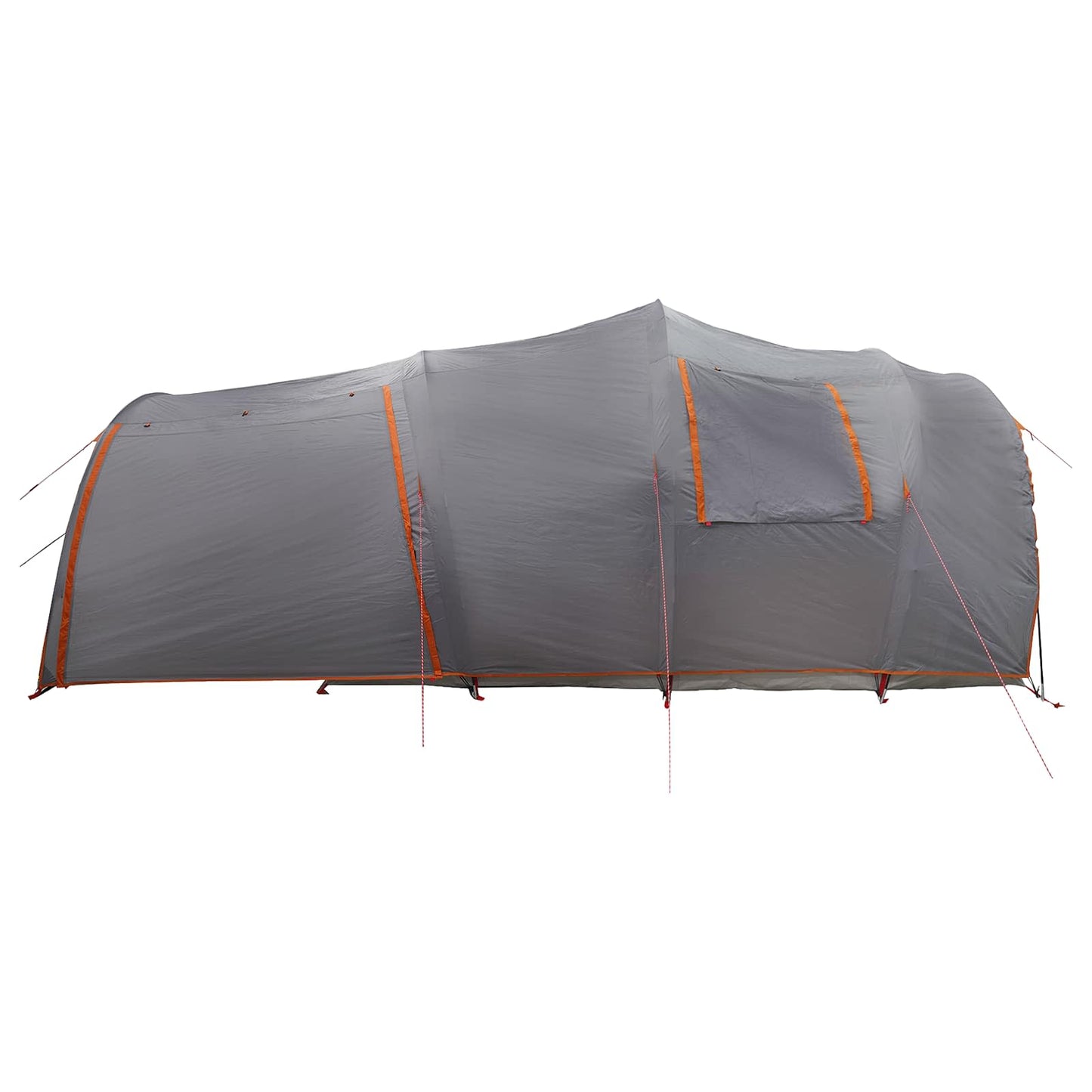 Tunnel Tent with Roof Grey and Orange 370 x 275 x 210 cm