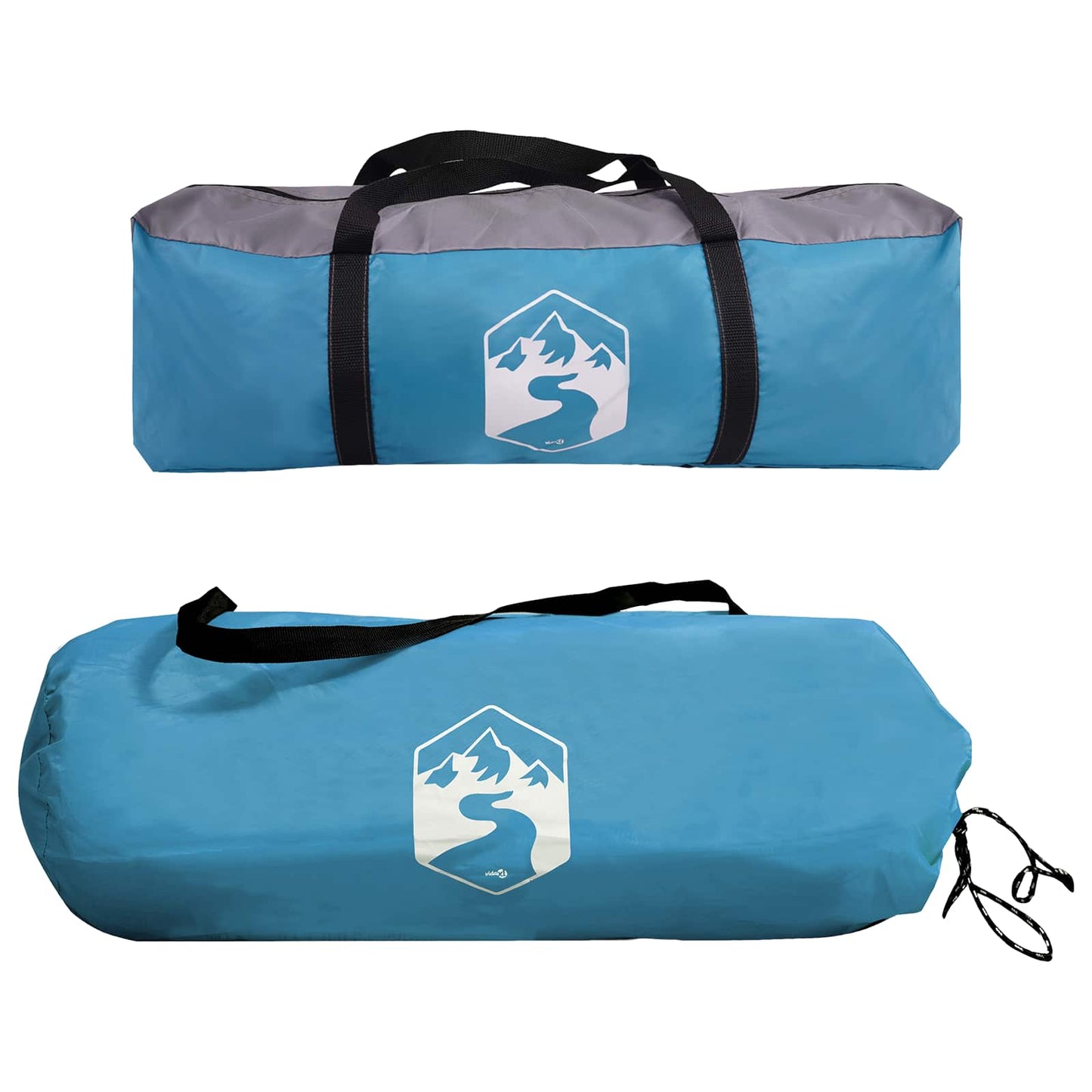 Side Tent with Roof Blue 410 x 410 x 250 cm Polyester and Steel