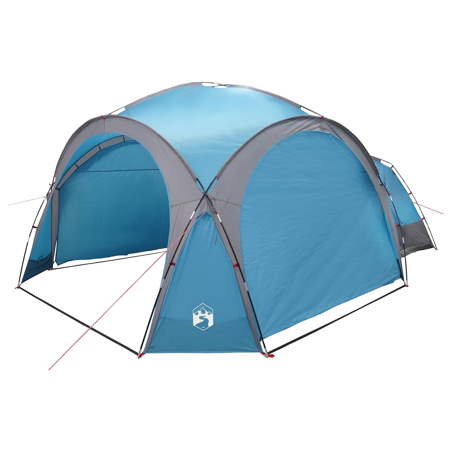 Side Tent with Roof Blue 410 x 410 x 250 cm Polyester and Steel