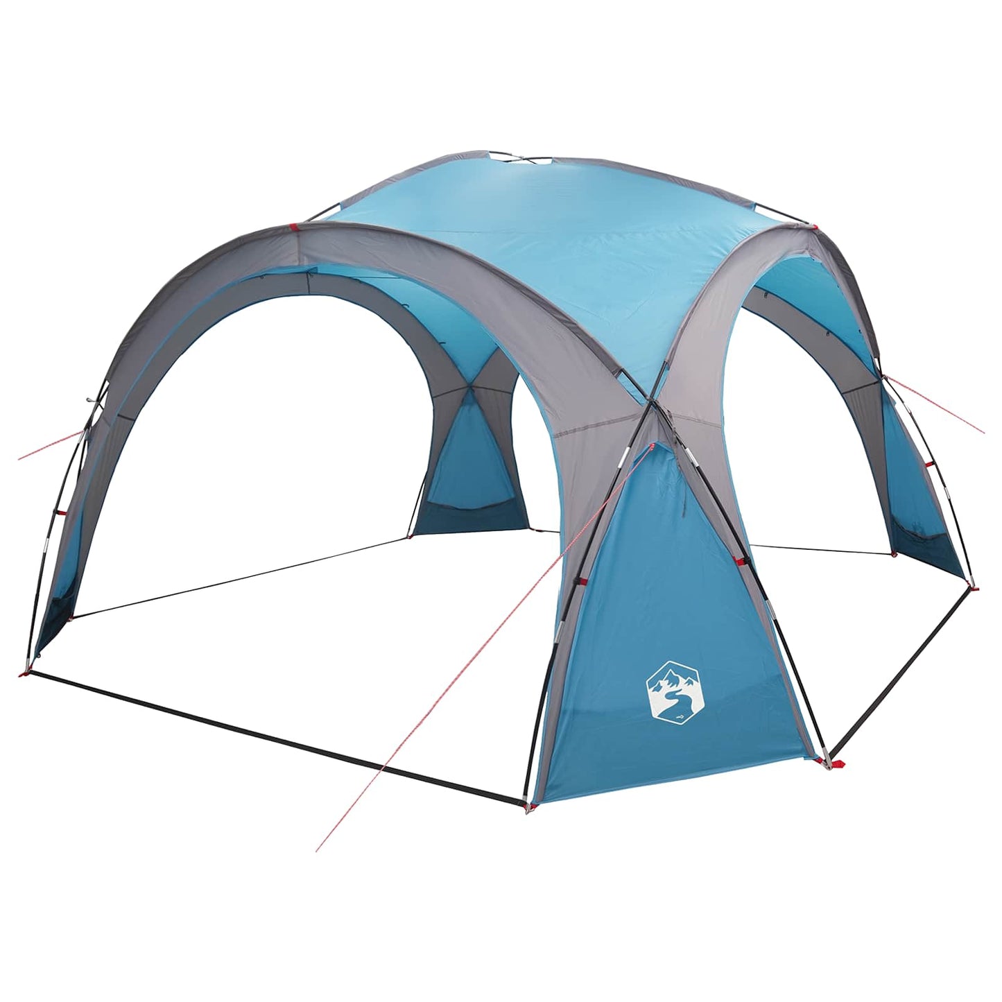 Side Tent with Roof Blue 410 x 410 x 250 cm Polyester and Steel
