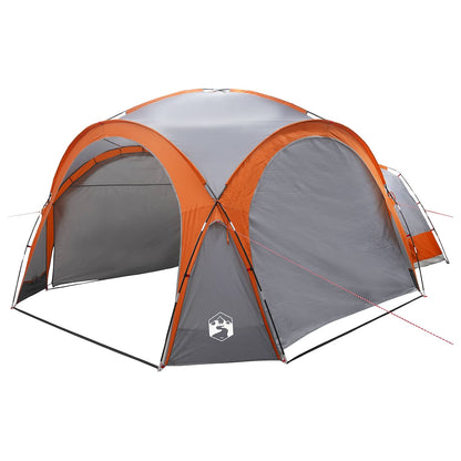 Side Tent with Roof Grey and Orange 410 x 410 x 250 cm