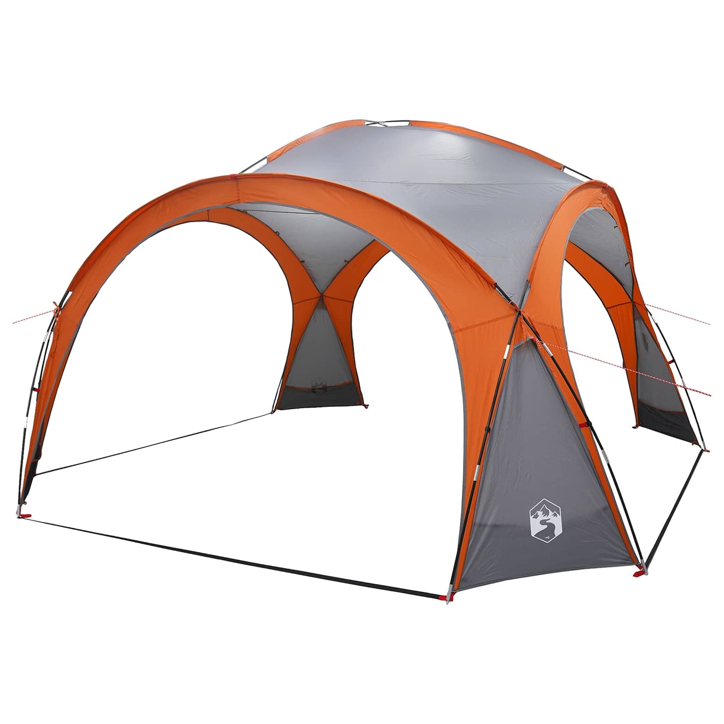 Side Tent with Roof Grey and Orange 410 x 410 x 250 cm